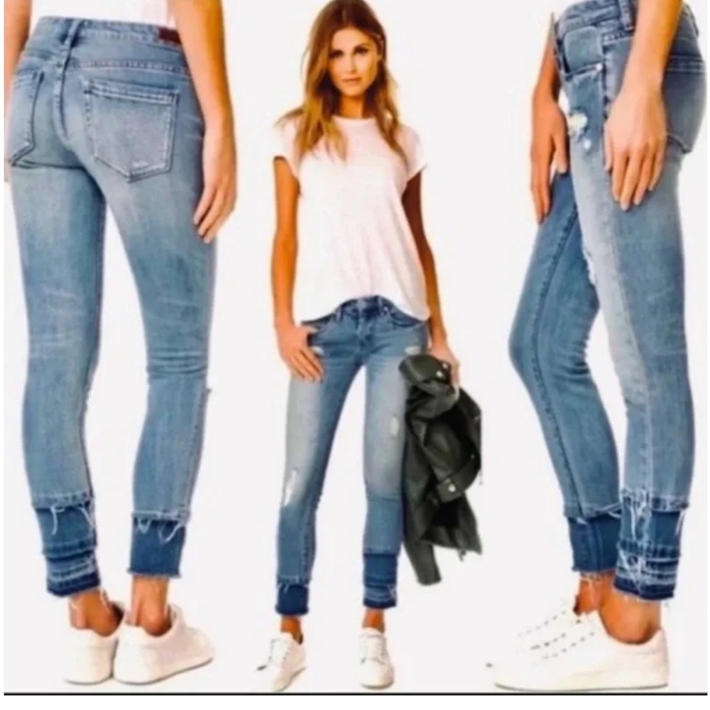 Blank NYC Crybaby Released Hem Distressed Ankle Jeans 29